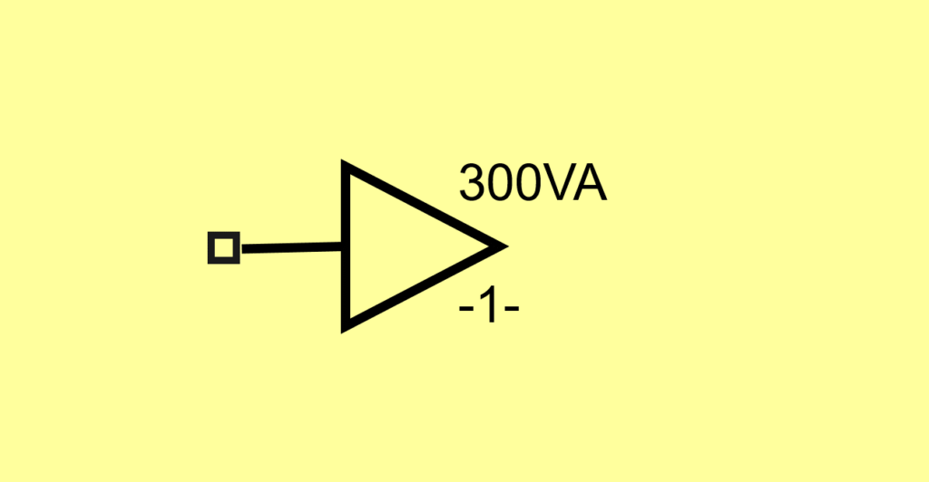 Simbologia elétrica utilizada para representar a tomada baixa na parede no projeto elétrico